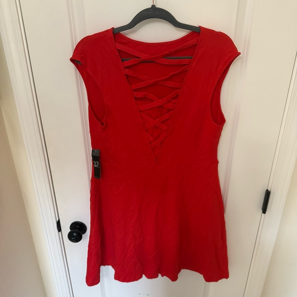 New York & Company Red Mini Dress - Picture 2 of 8